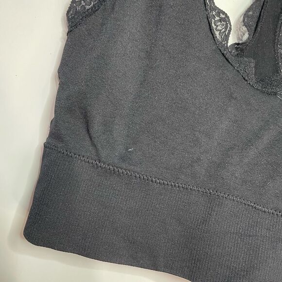 BP. Born Primitive Black Razor Back Lace Trim Sports Bra XL - Picture 4 of 8